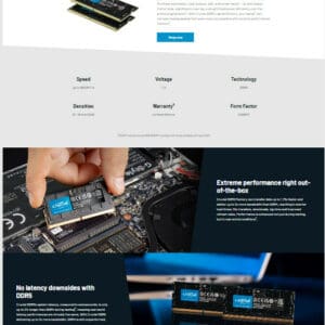 Crucial 32GB (2x16GB) DDR5 UDIMM 5600MHz CL46 Desktop PC Memory