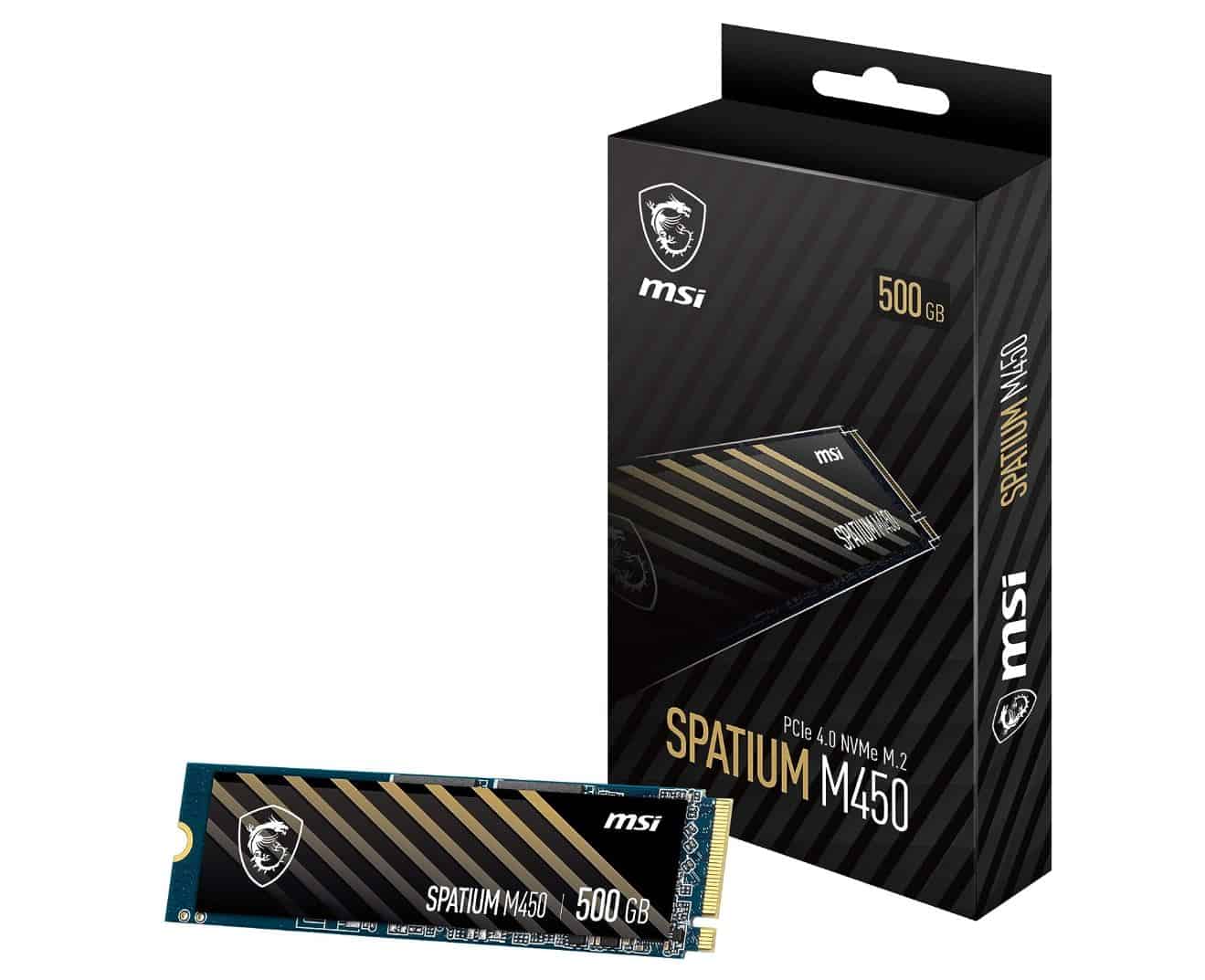MSI SPATIUM M450 500GB M.2 NVME PCIE GEN4 SSD, 5 Year Warranty | Dream PC