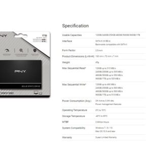 PNY SSD7CS900-120-RB