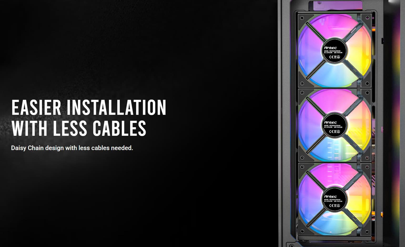 Antec C120R Reverse Fan Black ARGB 3PK Performance 120mm PWM Fan FAN 4