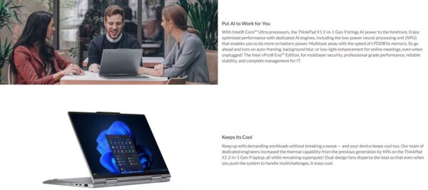 LENOVO ThinkPad X1 Yoga 14' WUXGA TOUCH IR Intel AI U5-125U 16GB DDR5 512GB - Image 2