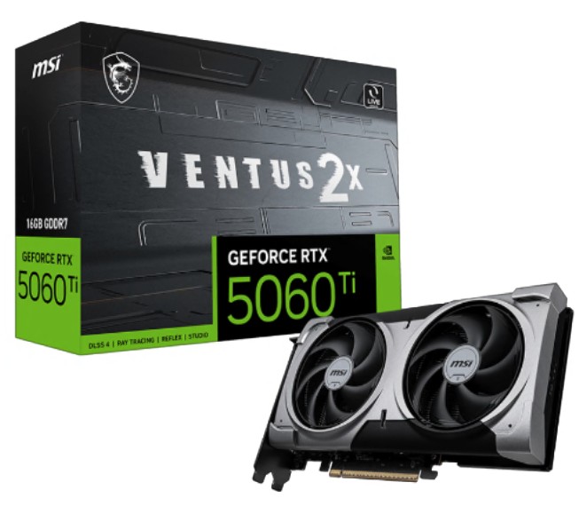 MSI GeForce RTX 5060 Ti 16G VENTUS 2X PLUS