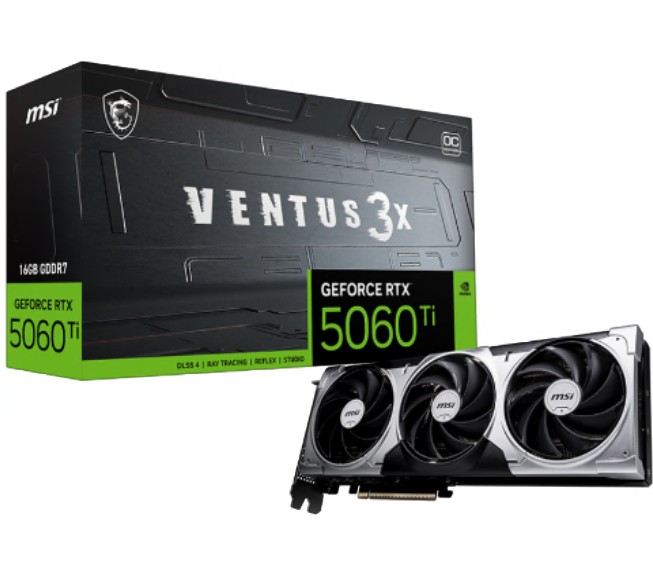 MSI GeForce RTX 5060 Ti 16G VENTUS 3X OC