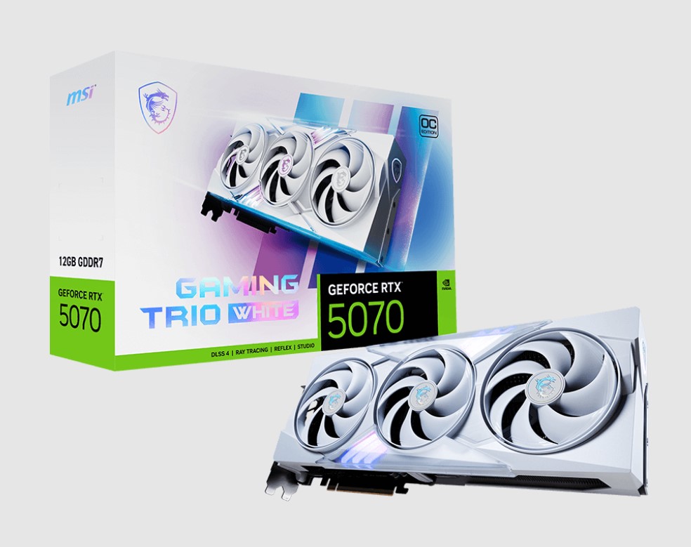 MSI GeForce RTX 5070 12G GAMING TRIO OC WHITE
