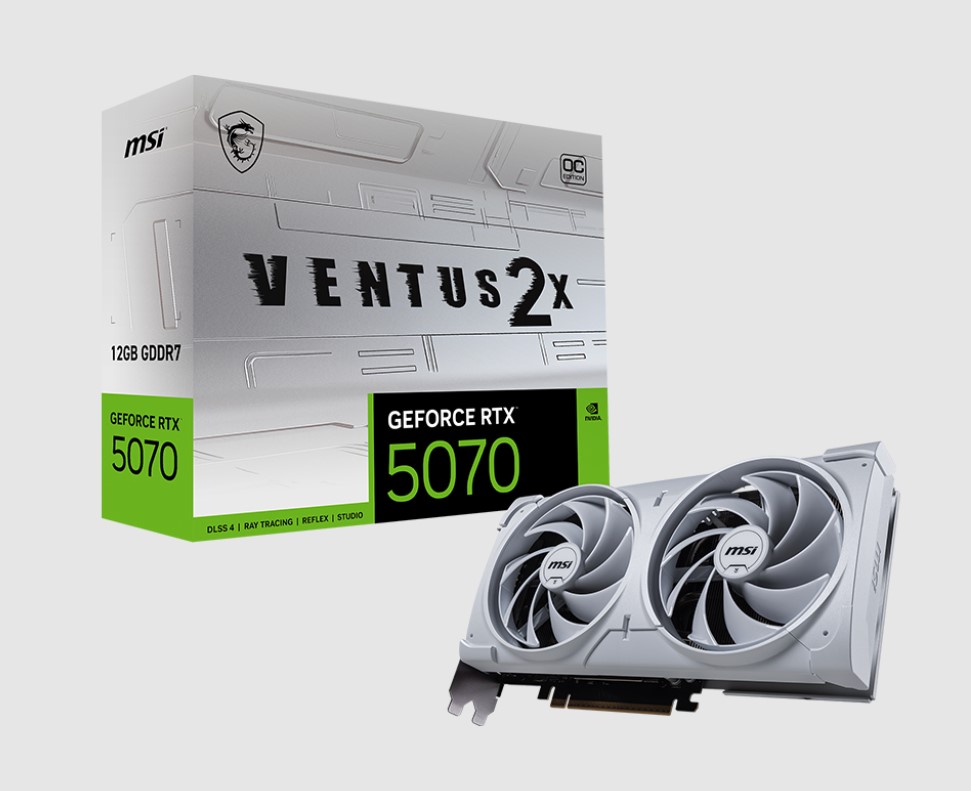 MSI GeForce RTX 5070 12G VENTUS 2X OC WHITE