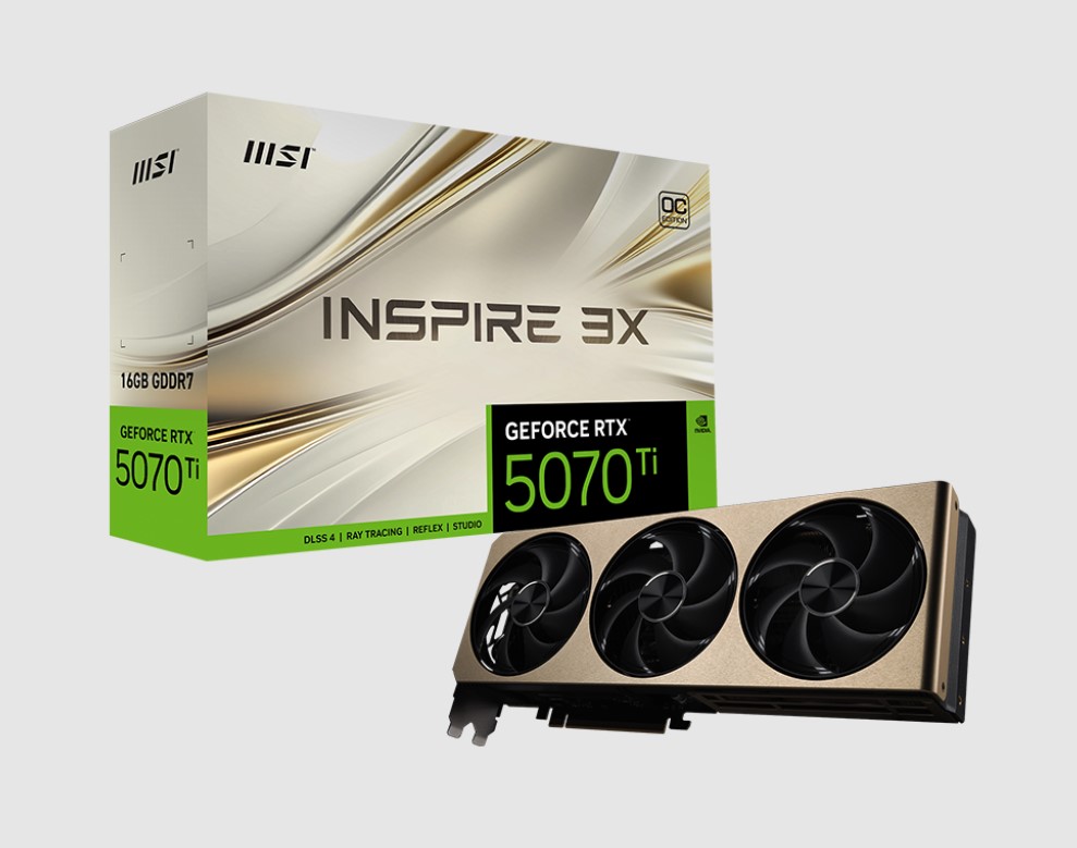 MSI GeForce RTX 5070 Ti 16G INSPIRE 3X OC