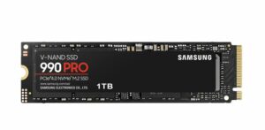 Samsung 990 Pro 1TB Gen4 NVMe SSD 7450MB/s 6900MB/s R/W 1550K/1200K IOPS 60