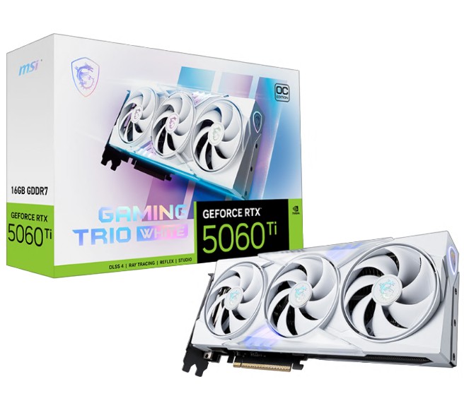 MSI GeForce RTX 5060 Ti 16G GAMING TRIO OC WHITE