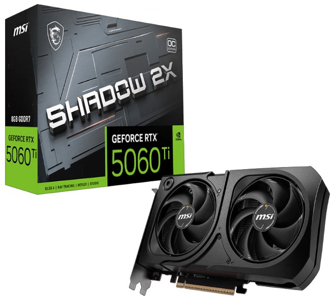 MSI GeForce RTX 5060 Ti 8G SHADOW 2X OC PLUS