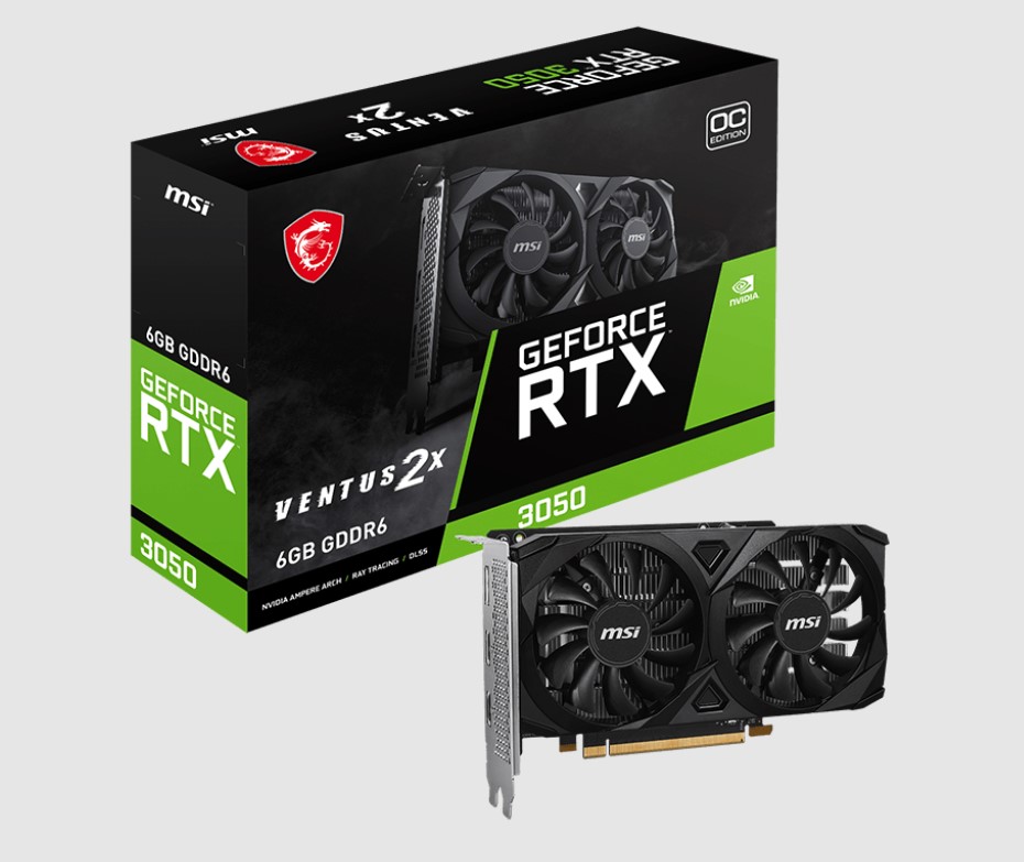 MSI GeForce RTX 3050 VENTUS 2X E 6G OC